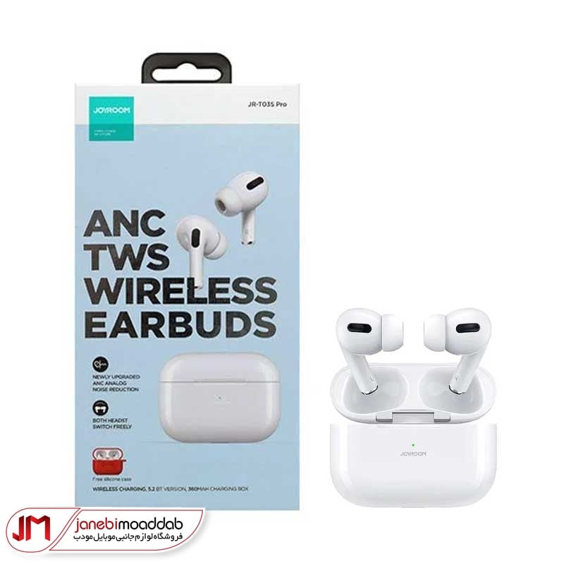 هندزفری بلوتوث جویروم مدل JR-T03S PRO طرح ایرپاد پرو