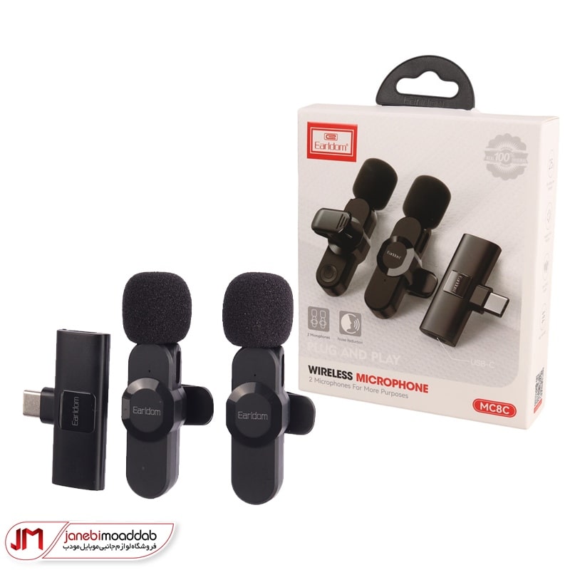 میکروفن یقه ای بیسیم ارلدام مدل ET-MC08C